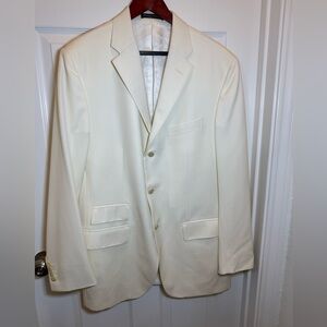 Ralph Lauren Cream Sport Coat with Notched Lapels